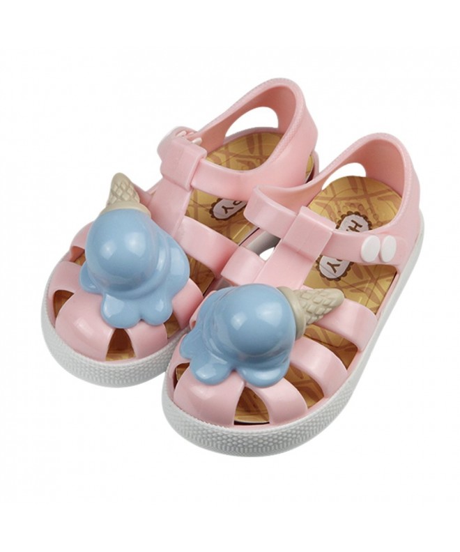 Sandals Unisex Child Candy Color Ice Cream Roman Anti-slip Sandal - Pink - CK184HZY9YK $28.58