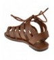 Sandals Corbic 2 Little Girls Strappy Lace Up Peep Toe Gladiator Sandals - Tan Pu - C718CT2XRMC $33.11