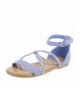 Sandals Girls' Toddler Braided Sandal - Denim - CX18C7CTC3S $20.84