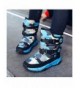 Boots Snow Boots for Boys and Girls Waterproof Warmth Outdoor Winter Shoes - Blue - CV18K5OQGTG $65.78
