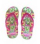 Sandals Little Girl's Wedge Flip Flop Sandals - Apple Blossom - CU12ESRPFJX $23.29