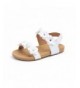 Sandals Girls Sandals Summer Toddler Princess Dancing Shoes Non-Slip - White - CX18COHYHSH $26.71