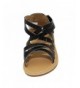 Sandals Little Girls Gladiator Sandals (Girls Strappy Sandals) Sizes 3-10 Silver Gold - Copper Black - Black - C6182GSGMY0 $2...