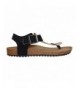 Sandals Unisex Child's Flip-Flops Slingback Ring Open Toe Cork Sandals (FBA) - Black-apricot - C118EK5LSUQ $20.47