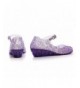 Sandals Jelly Sandal for Girls Princess Girls' Sparkle Dress Up Cosplay Heel Jelly Shoes - Purple - C218GZ030T9 $23.84