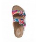 Sandals Slide Sandals Double Buckle Tie Dye - CR18HNAQMUH $49.30