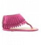 Sandals Girls' Fringe Thong Infant Sandal - Fuchsia - C3118ID2H8B $29.21