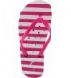 Sandals Girls Flip Flop Thong Sandal for Beach - Pool Or Everyday - 3 Color Combinations - Pink Stripe - CS18DCER7IW $19.17