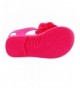 Sandals Girls Jelly Sandals Jelly Shoes Glitter Flower Thong Sandals Flip Flops - Hot Pink - CB12ER1BGWP $25.67