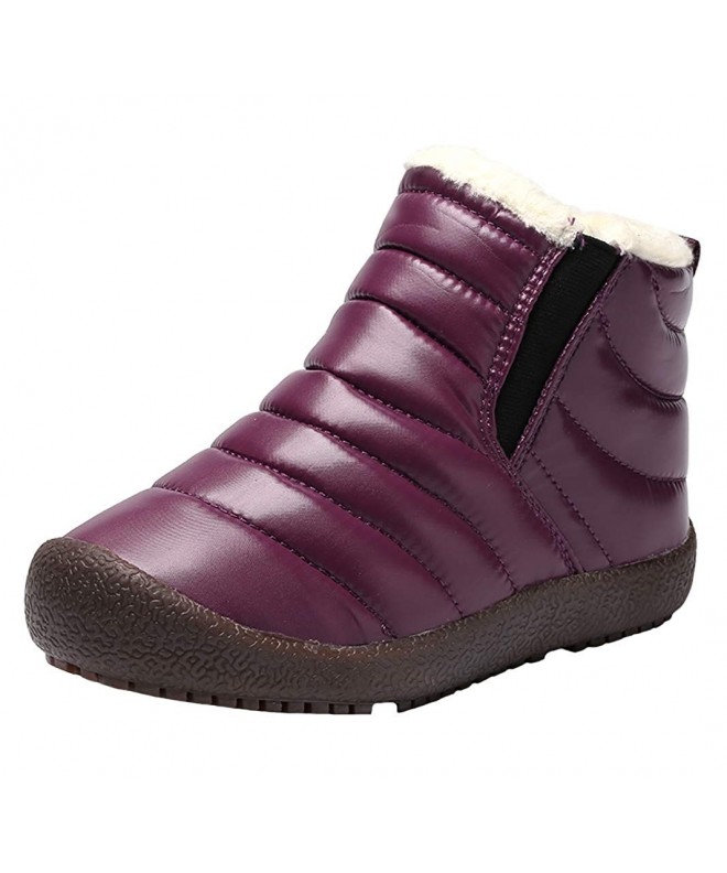 Boots Outdoors Waterproof Resistant Booties - Purple - CQ18IIZC50U $55.76