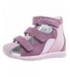 Sandals Girls Pink Sandals 122123-21 Genuine Leather Orthopedic Sandals with Arch Support - CG18NEIYMSR $90.10