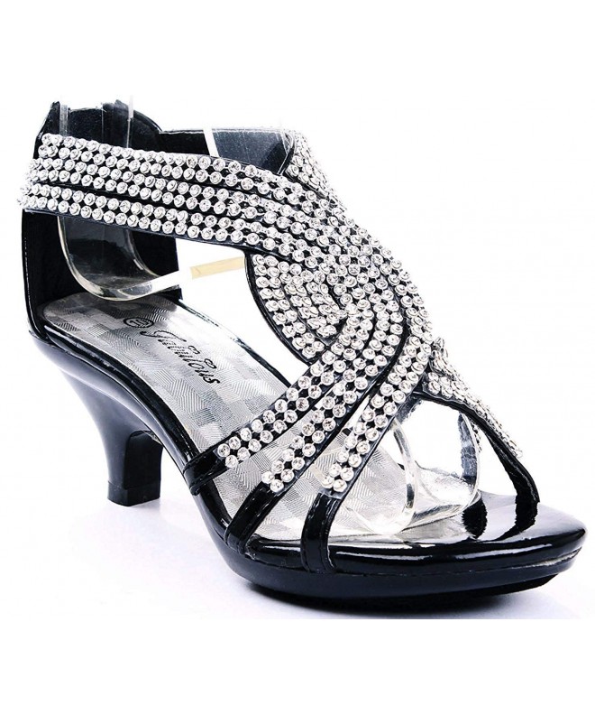 Sandals Girls Angel-37K Dressy Heel Sandals-Black-11 - CV11SVSOOGL $26.50