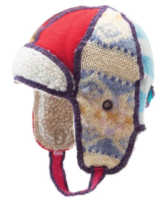 Sandals Xob Xobomber Upcycled Wool Sweaters Kids Winter Hat - Brights - CF11E5LKP7F $45.27