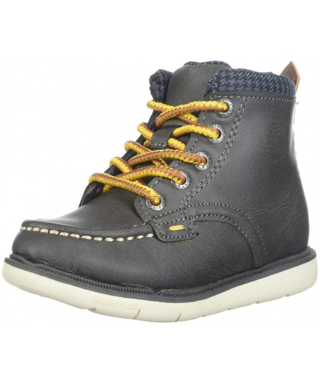 Boots Kids Boy's Hunter High Top Lumberjack Boot Fashion - Charcoal - C017YCAHD4N $78.29