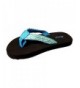 Sandals Lightweight Braided Strap Flip Flop Sandals for Girls - Turquoise - C118EI3YXYQ $20.35