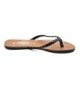 Sandals Girl's Brandy PU Braided T Strap Thong Flip Flop Sandal - Black - C31833X89C4 $25.39