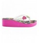 Sandals Girls Flip Flop Wedge Sandals Glittery Hashtags Tsum Tsum - CU183QQTI46 $24.37