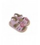 Sandals Light Pink with Crystal Flower Girl Squeaky Sandals Shoes - Pink - CN12CDOFQD3 $54.40