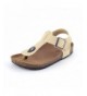 Sandals Girl's Adjustable Straps Slingback with Soft Footbed Cork Sandals US 1.5-2 Apricot (FBA) - CR18EK6HRIA $17.60