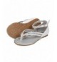 Sandals Leatherette Rhinestone Thong Ankle Strap Sandal (Toddler/Little Girl/Big Girl) EI65 - White - CU12HU3UKSN $35.78