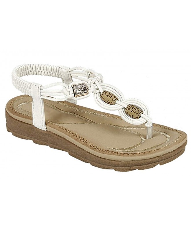 Sandals Christmas Slingback Sundress Assorted - Sali White - CV180WHTYNC $34.11
