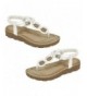 Sandals Christmas Slingback Sundress Assorted - Sali White - CV180WHTYNC $32.45