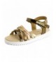 Sandals Girls Open Toe Ankle Strap Gladiator Flat ((Toddler) - Bronze - CX18E7Y6NYA $29.47