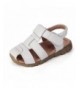 Sandals Children Boys Girls Closed Toe Genuine Leather Beach Flat Sandals Shoe for Kids - Withe - CR182ANKUUY $29.16