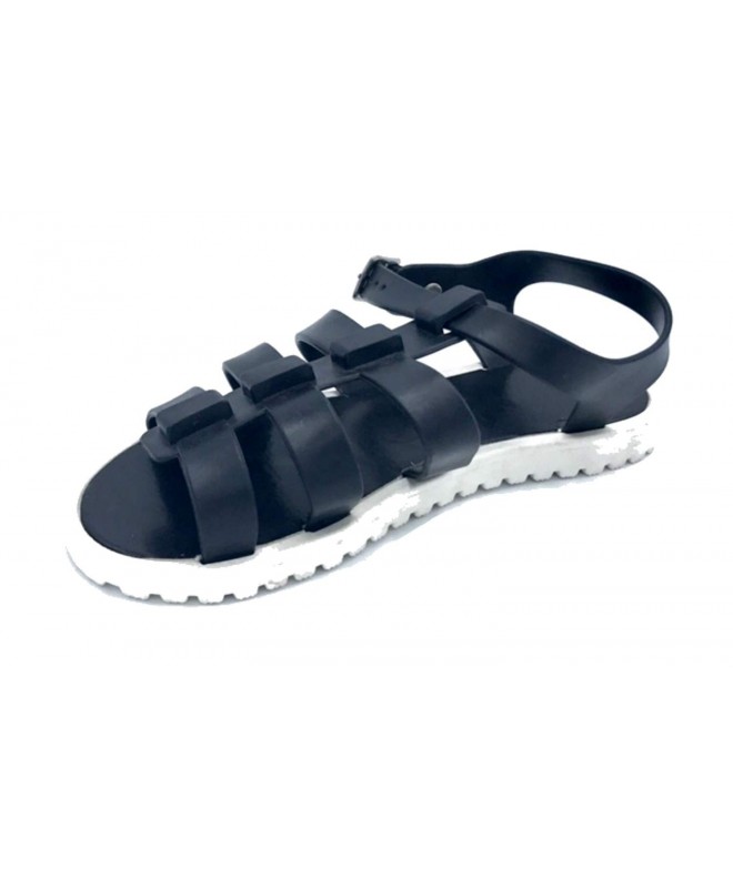 Sandals Girls Gladiator Sandals - Black - CE184AR9M3C $22.95