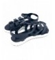Sandals Girls Gladiator Sandals - Black - CE184AR9M3C $24.17
