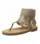 Sandals Kids' Hi Thong Sandal with Fringe Gladiator - Champagne - C412N2I7JQ7 $57.87
