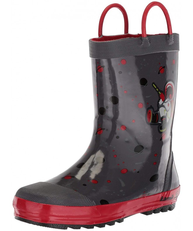 Boots Kids' Orbit Rain Boot - Charcoal/Red - CZ1854UZYGQ $60.81