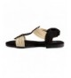 Sandals Girls Black Gold Matte PU Sandals for Toddler & Little Kids - Gold (V2) - CH18DMHQ2T3 $24.15
