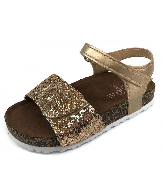 Sandals Girls - Toddler Infant Kids Basic Summer Wedge Sandals - Gold - CL18G4OTUX9 $38.73