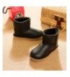 Boots Girl's and Boys Winter Snow Boots Waterproof Fur Outdoor Slip-on Boots (Toddler/Little Kids) - Black - CI18LL8CCI0 $30.55