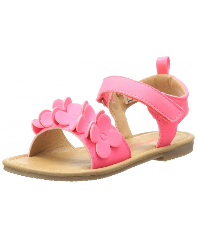 Sandals Lauren C Flower Applique Sandal (Toddler/Little Kid) - Neon Pink - CK11NULQ3GX $42.65