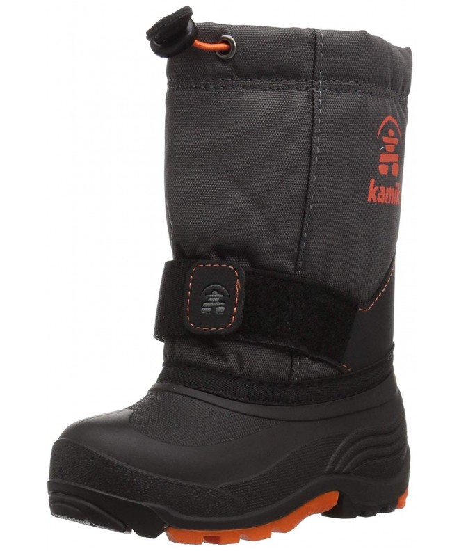 Boots Kids' Rocketw Snow Boot - Charcoal/Flame - C4189R7I42X $83.76
