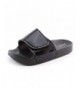 Sandals Girls Hook and Loop Adjustable Fastener Slide Sandals (Toddler/Little Kid/Big Kid) - Black - CI18O449U4N $29.47