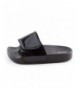Sandals Girls Hook and Loop Adjustable Fastener Slide Sandals (Toddler/Little Kid/Big Kid) - Black - CI18O449U4N $29.47