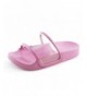 Sandals Girls Wide Clear Strap Slide Sandals (Toddler/Little Kid) - Pink - CK18O445EZT $27.54