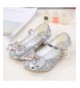 Sandals Flower Girls Dress Wedding Party Bridesmaids Heel Mary Jane Princess Shoes - Sliver - C418NZA6M5S $45.92