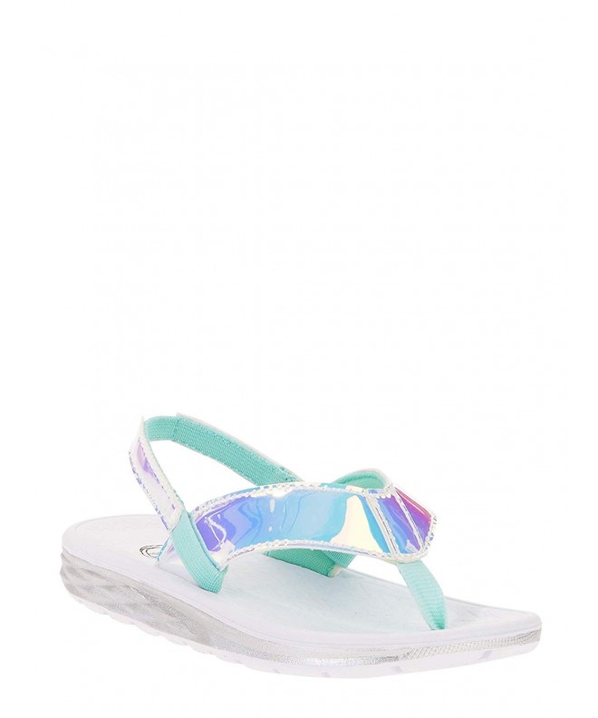Sandals Little Girls Beach Sandals Flip Flop Iridescent Sport Shoe - CS18Q6HLAZO $35.07