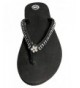 Sandals Girl's Beachwear Dress Thong Sandal with Rhinestone Jewel - Black - CR18IE48UX6 $28.45