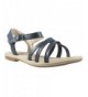 Sandals Big Girls Blue Sandal - Leather Shoes - Sirena 5M - CG18GN8DTHS $45.61