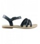 Sandals Big Girls Blue Sandal - Leather Shoes - Sirena 5M - CG18GN8DTHS $45.61