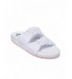 Sandals Slide Sandals Fabric Lace Eyelet Knot White - CO18GS8YAHQ $46.29