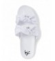 Sandals Slide Sandals Fabric Lace Eyelet Knot White - CO18GS8YAHQ $46.29