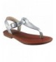 Sandals Big Girls Silver Sandal - Leather Shoes - Romina 5M - CQ18GN3Q0A6 $43.84
