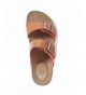 Sandals Slide Sandals Double Buckle Oatmilk Pink Trim - C918GS53DW9 $49.37