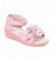 Sandals Girl's Pink Flower Open Toe Sandal - CT18GO8US05 $27.99